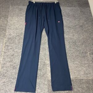Koi Scrub Pants Womens Medium Navy Blue Excellent Stretch Lightweight Drawstring